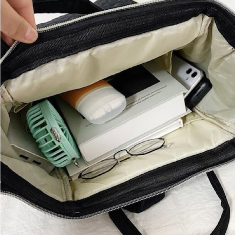 Patch Detail Quilted Backpack - image 6